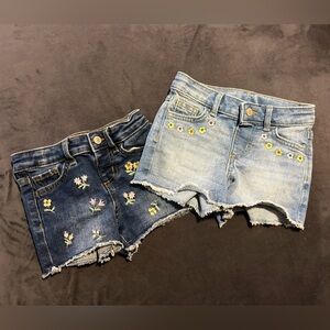 Embroidered Denim Shorts Set Toddler